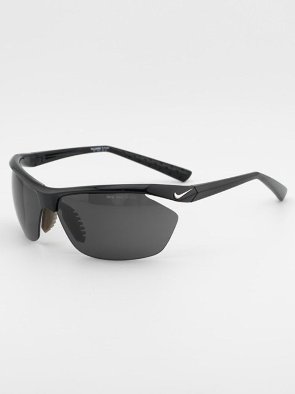 Nike TAILWIND MI EV0491 001 Sunglasses Black Shield Frame, Grey Lenses